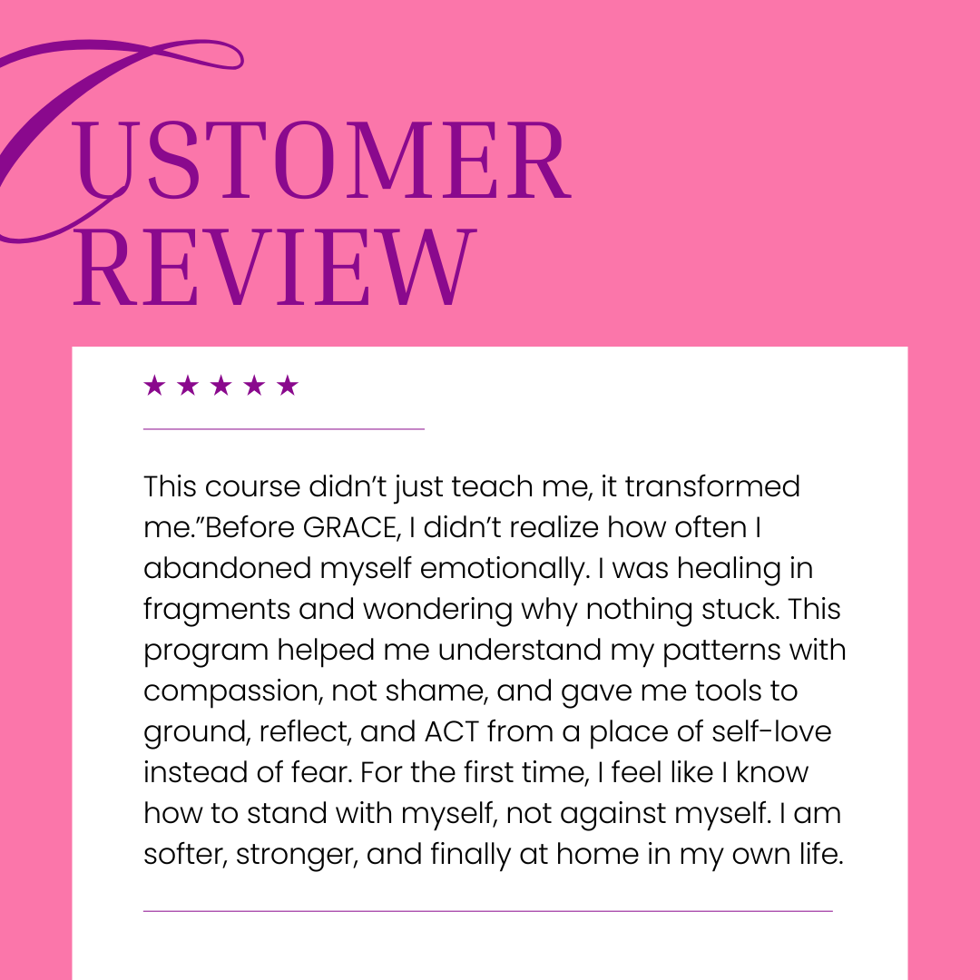 2026 - Giving Yourself GRACE - Release Control. Cultivate True Self-Love. Learn to Live Freely (Online Class + Support Circle)